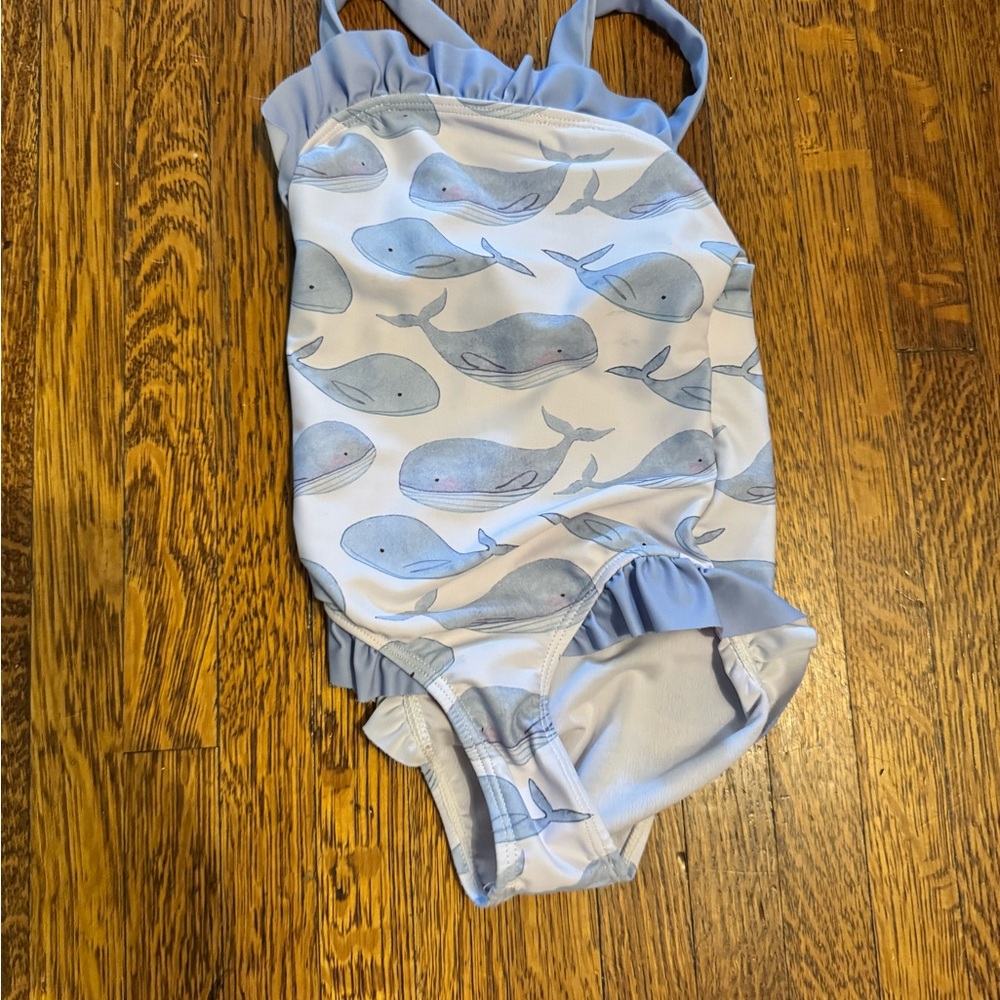 Blue Whale Print Swimsuit